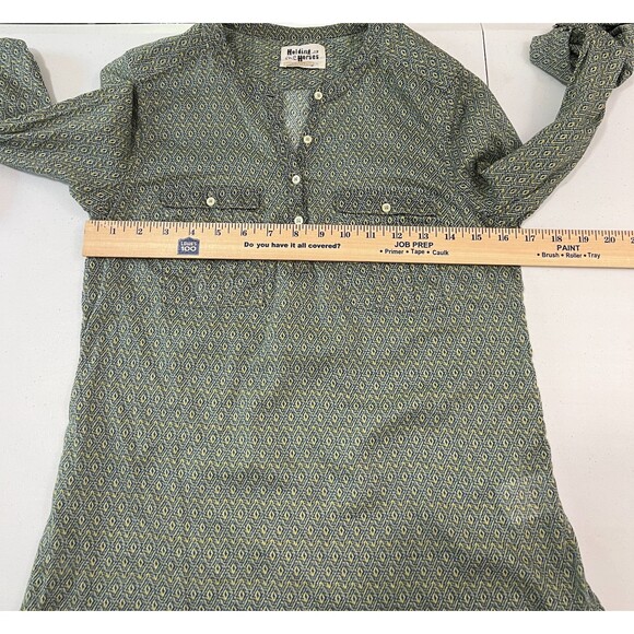 Anthropologie Holding Horses Diamond Geometric Print Popover Top Women's 4 - Picture 8 of 11